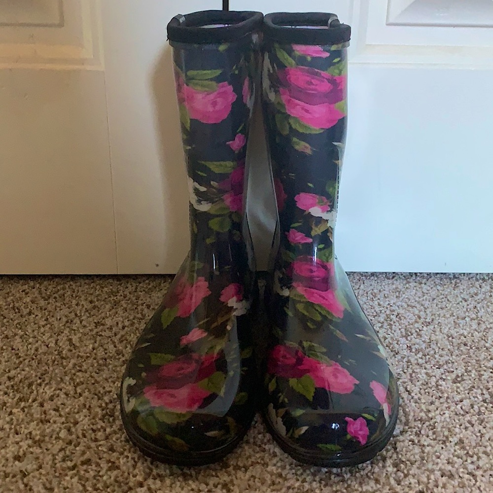 Sloggers Flower Print Rain/Garden Boots